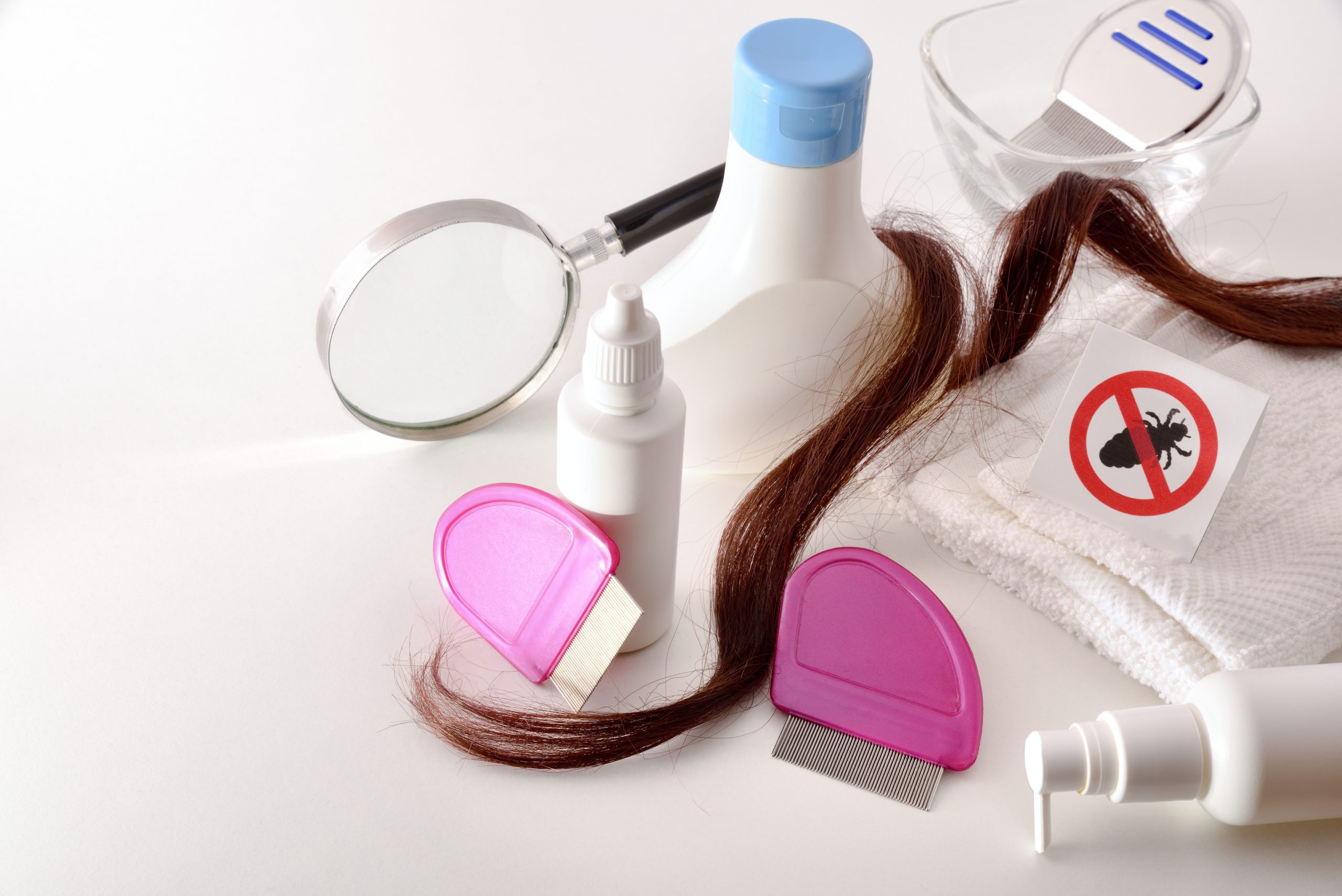 Lice treatment products and comb for an enzyme-based treatment article